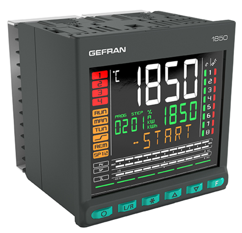 GEFRAN控制器-可編程單元 PID controllers for motorized valves 1850 PID Controller double loop, 1/4 DIN